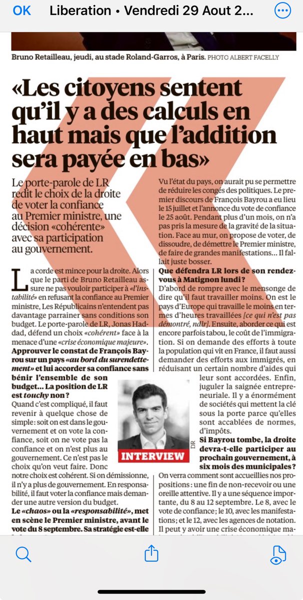 jonashaddad's tweet image. 🗞️ Interview Libération 

Les politiques auraient dû plus bosser pendant les vacances.

On se retrouve prisonniers des calculs politiques « en haut » et ce sont les citoyens qui vont payer l’addition « en bas »

👇🏻 

liberation.fr/politique/jona…