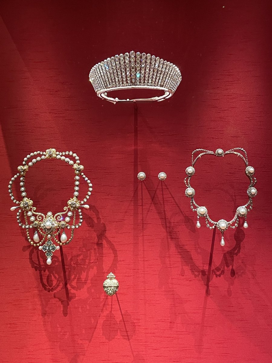 Sometimes I go to an exhibition and am blown away by the sense of proximity to history. Queen Alexandra’s Coronation dress, portrait of said dress, throne and amazing jewels. I have always loved how a restrained Danish princess became arguably Britain’s most bejewelled queen.