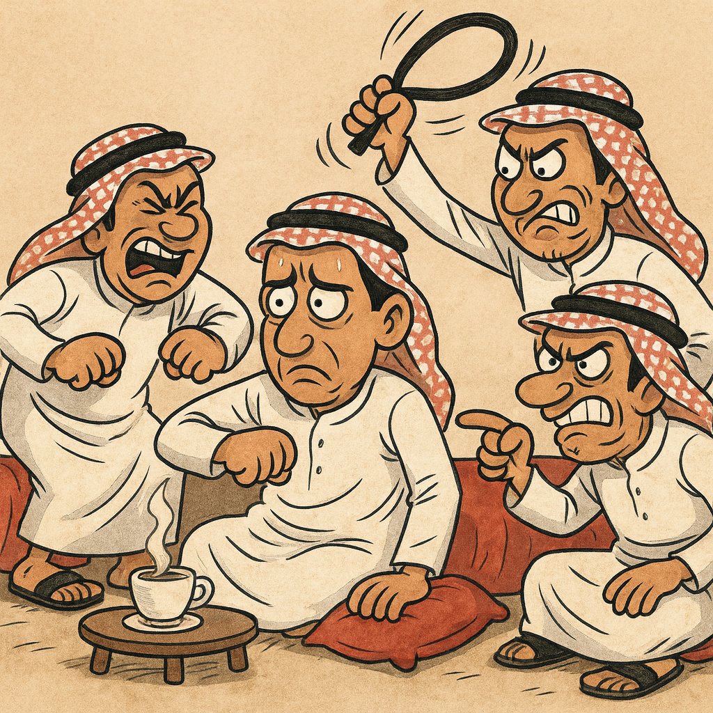 قهوة المساء ☕️
 بخيل المقيبرة💰

كل شوي يطالع تطبيق مصرفه في الجوال 📱 وأرصدته والأرقام تزداد 💰، ومديرو البنوك ينتفضون عنده ،يتلمسون رضاه 🏦😨، ولا يعترف معهم إلا باللعن والشتم  ولغة التهديد وسحب الأموال من عندهم 💳⚡. ومع ذلك، من يراه يظنه فقيرًا؛ ثيابه بالية 👕 يشتريها من سوق