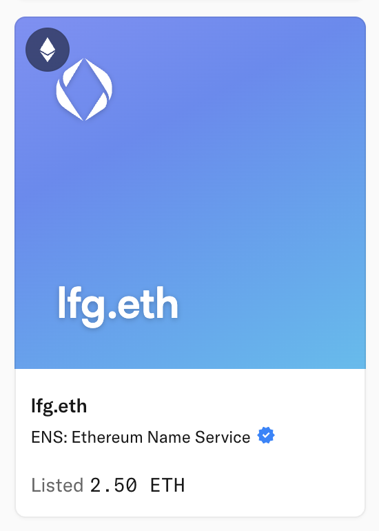 LFG.eth is 2.5 ETH for 3 days