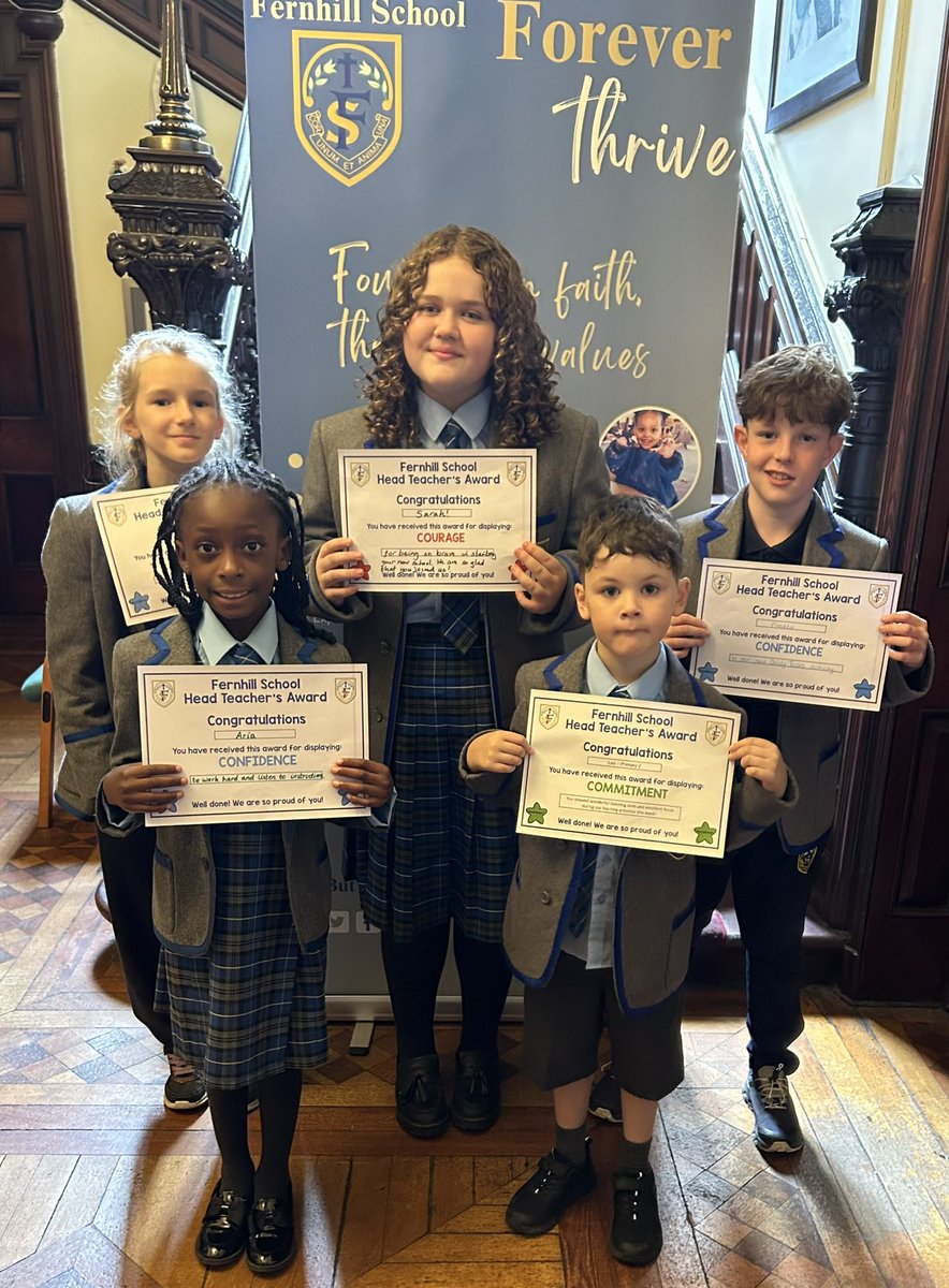 primary_head's tweet image. Well done to those who earned the Headteacher Award this week. The first winners of the new school year! Congratulations to; Sarah in Transitus, Freddie in P6, Alexia in P5, Aria in P4 and Leo in P2. #ForeverThrive