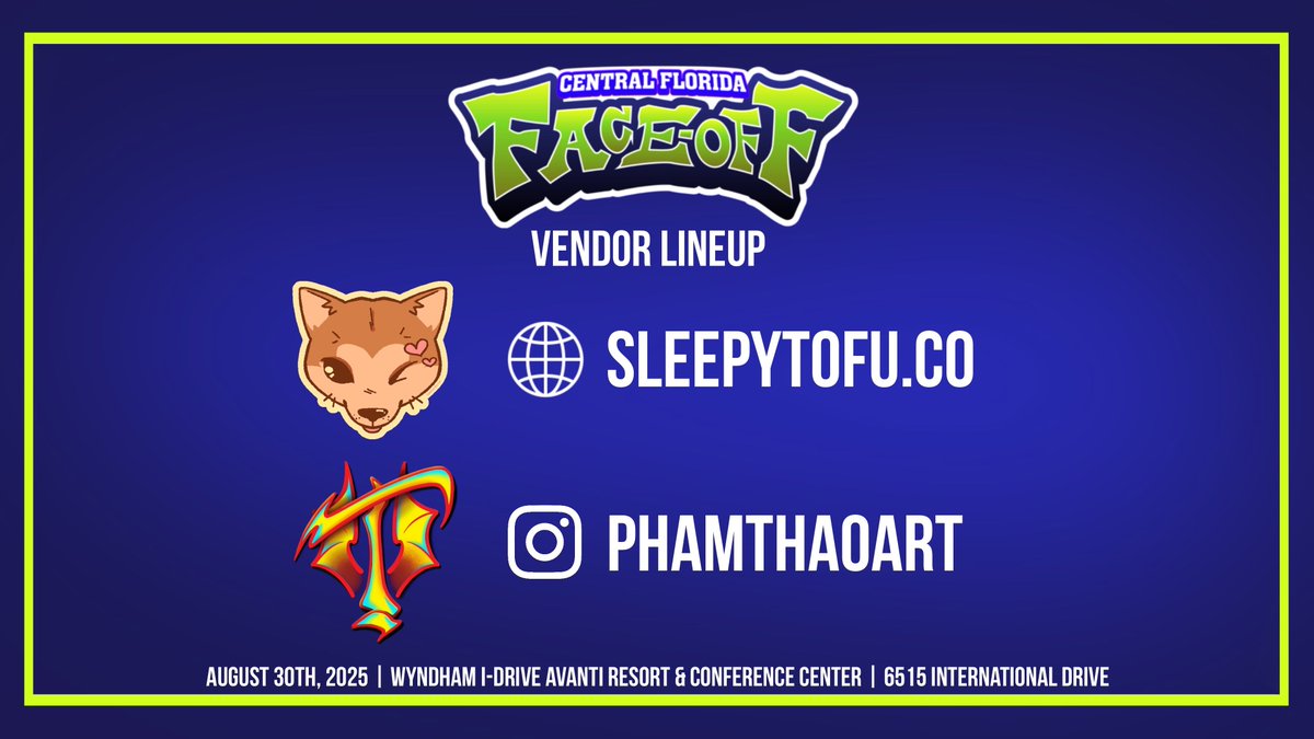 CFFOSeries's tweet photo. These vendors are also pushing #CFFO2025 to the next level. Swing by their booths and support the community! https://t.co/y2jJdjBP3k