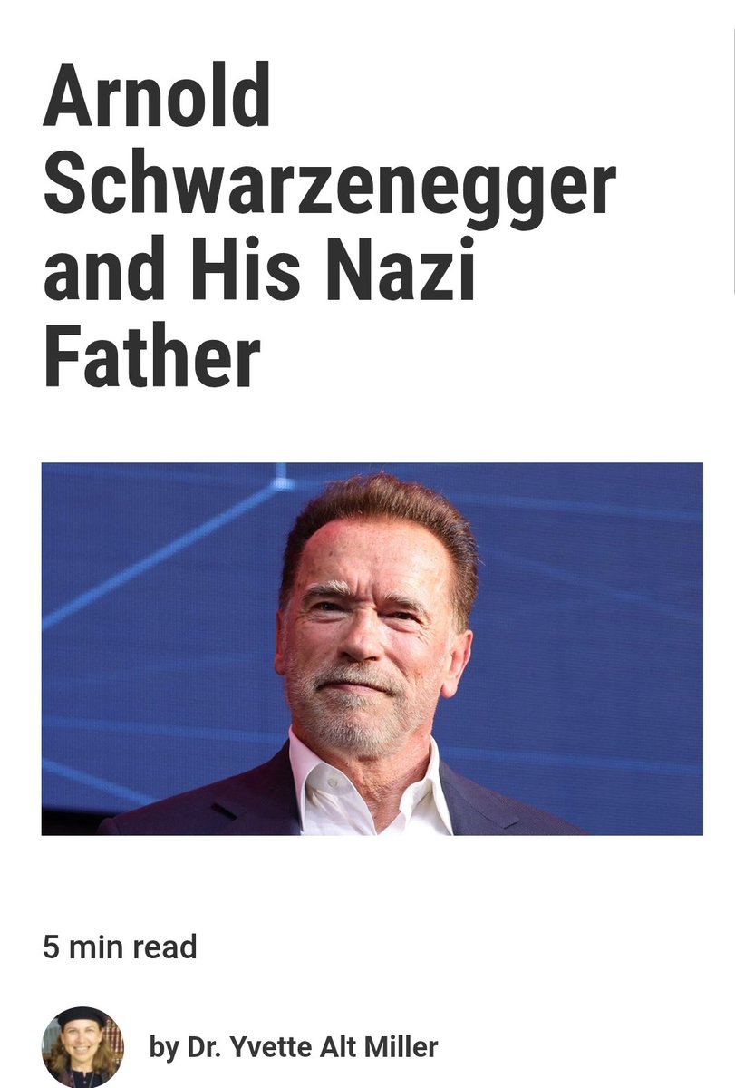 Reminder. 
<a href="/Schwarzenegger/">Arnold</a>'s daddy was a Nazi.