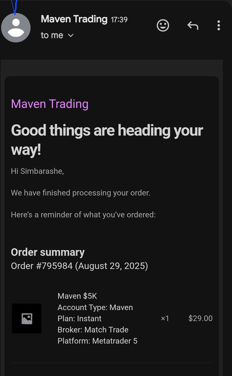 Thank you <a href="/Maventrading/">Maven Prop Trading</a> <a href="/Maven_CEO/">Jon Alex | CEO and Founder of Maven</a> <a href="/sebmaven/">Seb 🍊</a>
