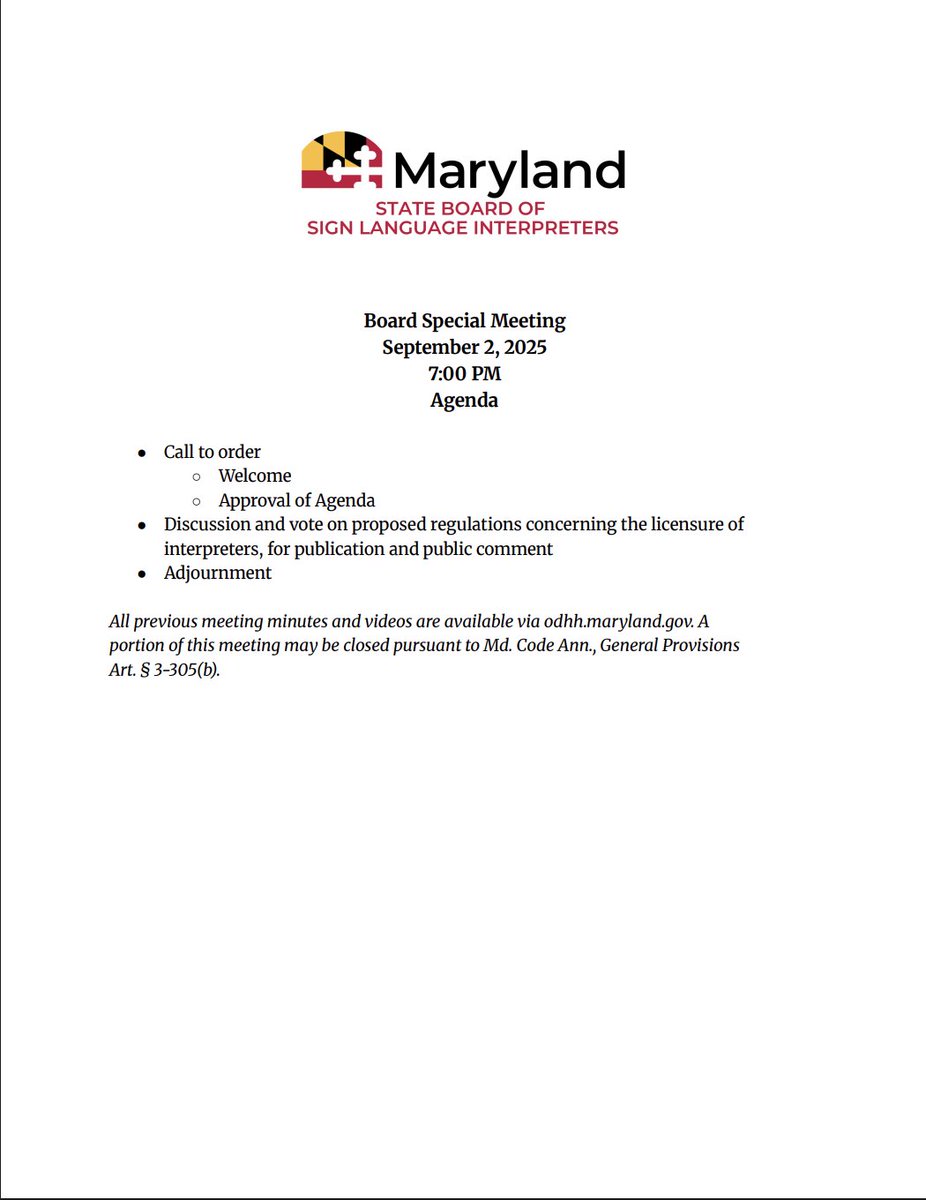MD Governor's Office of the Deaf & Hard of Hearing (@mdgovodhh) on Twitter photo 