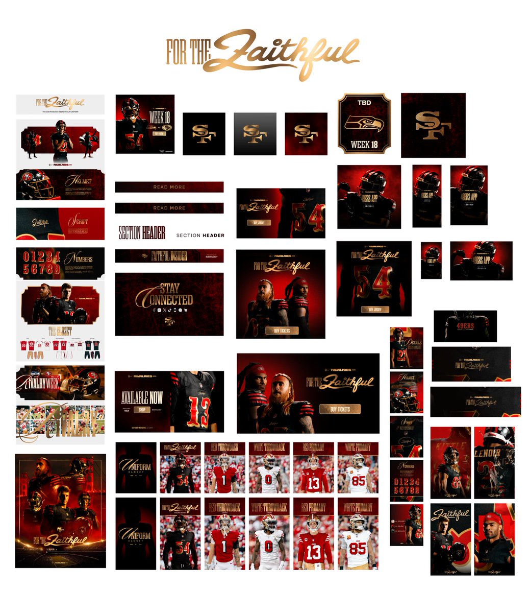 newageofsports's tweet photo. For the Faithful ‼️
This brand new uniform pays homage to our @49ers team history, the Bay Area region, and the most dedicated fans in the @NFL, the Faithful.
Proud to have done alongside the #DesNiners - @acllavore, @vinceyraow, @LeekyboEdits, 🧅 #FTTB https://t.co/bUWu6NAH60