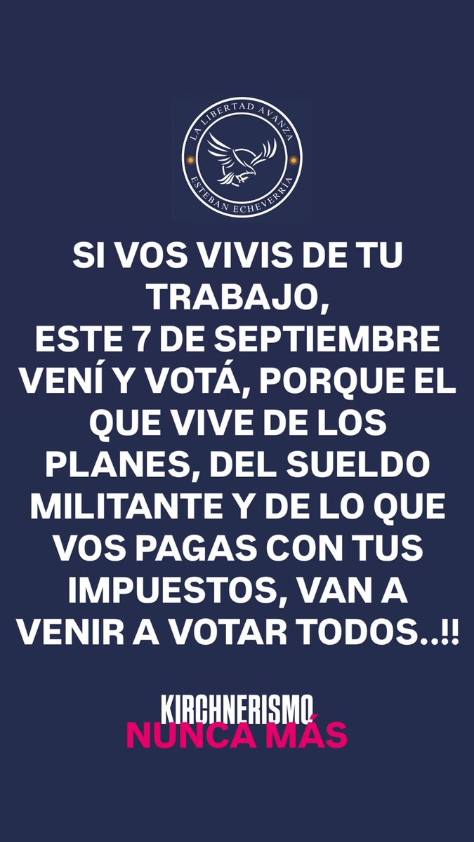 marcelomazzeo's tweet image. Este 7 de Septiembre 
VENÍ Y VOTÁ