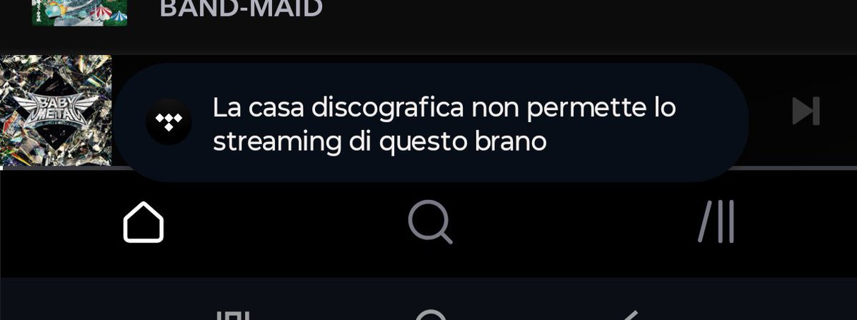 The official from me to u MV is gone from YouTube (“video not available / removed by the user”), and on TIDAL some METAL FORTH tracks say “the label doesn’t allow streaming of this track.” Spotify still works… is it just me? 🤔 #BABYMETAL