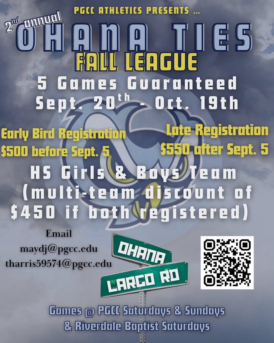 DMV HS Coaches: Looking for some good bump this fall! Join our Ohana Ties Fall League! We had some real good competition last year!