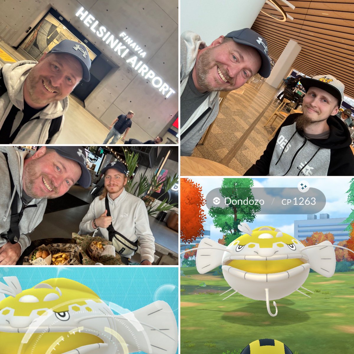Had a fun few days in Helsinki trading Pikas with <a href="/KilkijuPoGO/">Kilkiju 🇫🇮 ⚡World #1 Pikachu Collector⚡</a> and <a href="/thedemonseated/">TheDemonSeated 🇫🇮</a> (Thank you for lunch) . Also finally got that shiny Dondozo at Vantaa Airport! 
Kiitos Suomi 🇫🇮 
#pokemonGo