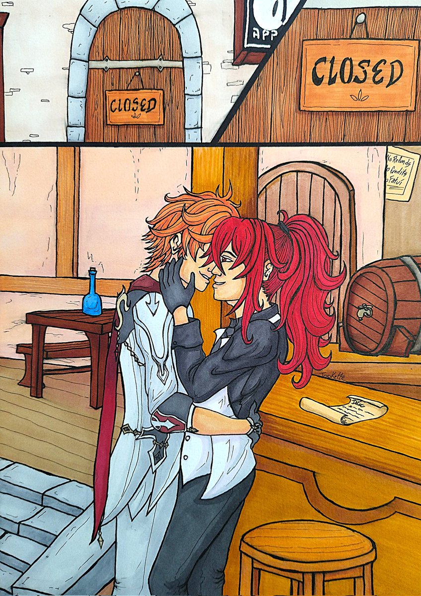 When Angels' Share closes...

My contribution for the Chiluc Zine : Ink and Heartstrings ❤️ =>  <a href="/ChiluccZine/">Chiluc Zine: Ink and Heartstrings</a> (go check their page for all the amazing contributions ❤️)

#chiluc #diluc #childe