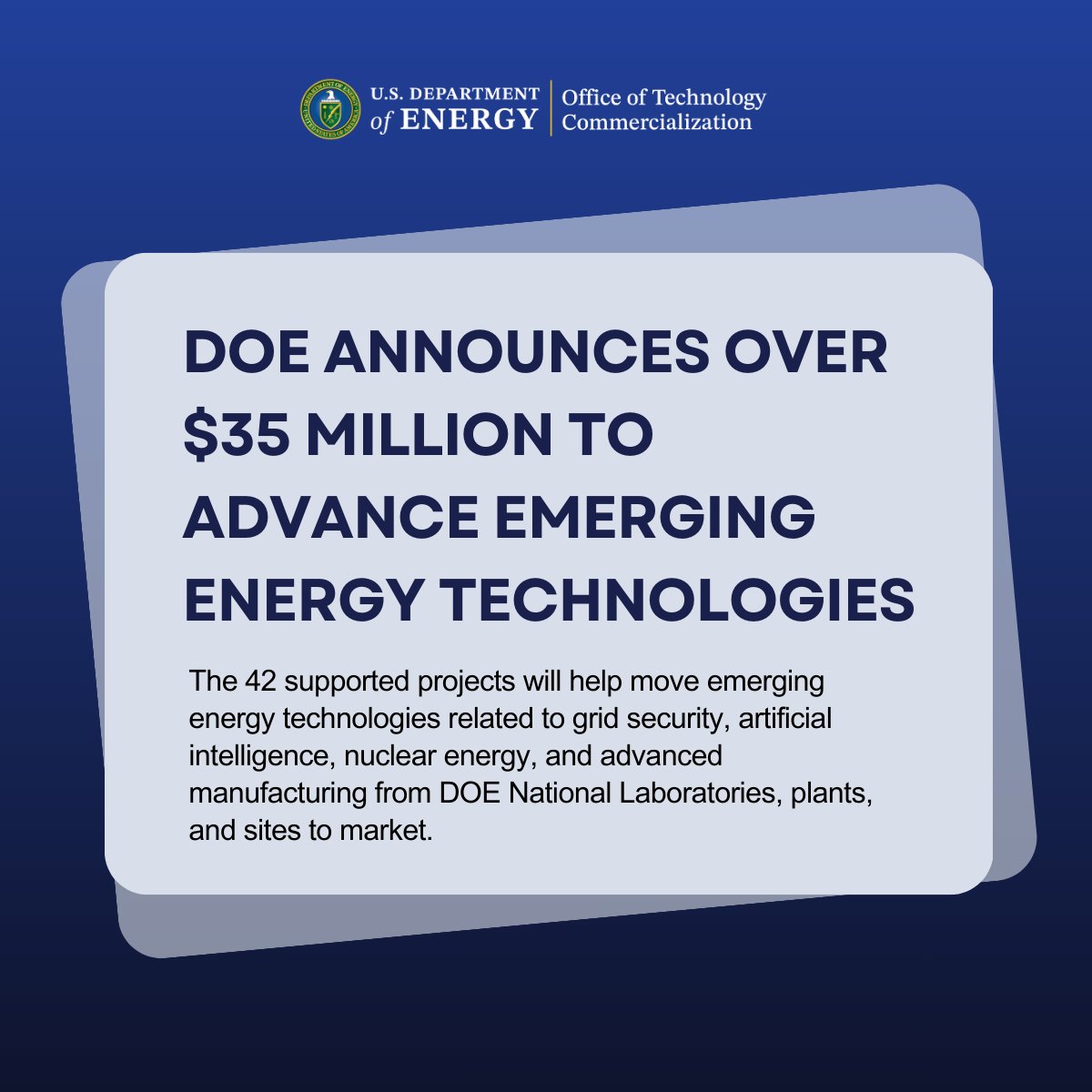 DOE Office of Technology Commercialization tweet media