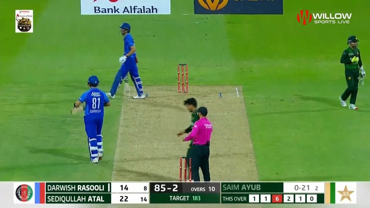 CricTNT's tweet photo. پاکستان اور افغانستان کے درمیان میچ میں تازہ صورتحال یہ ہے کہ افغانستان نے 10 اوورز میں 85 رنز بنائے ہیں اور اس کے 2 کھلاڑی آؤٹ ہو چکے ہیں۔

#PAKvAFG #AFGvPAK #PAKvsAFG #Cricket https://t.co/qgx6kd6Mq2