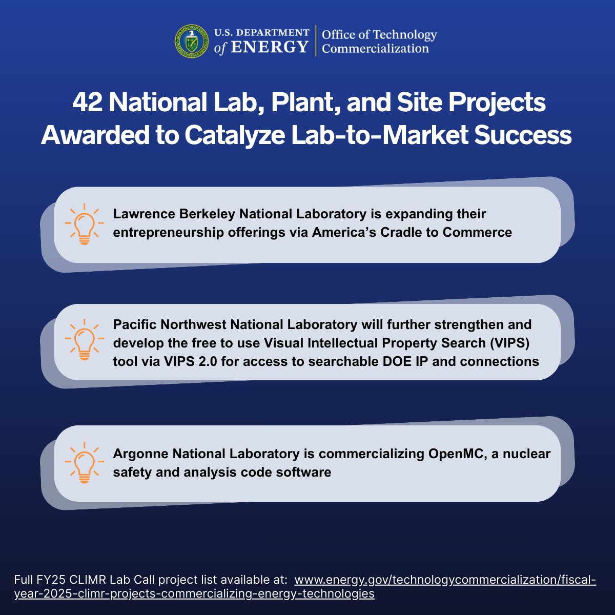 DOE Office of Technology Commercialization tweet media
