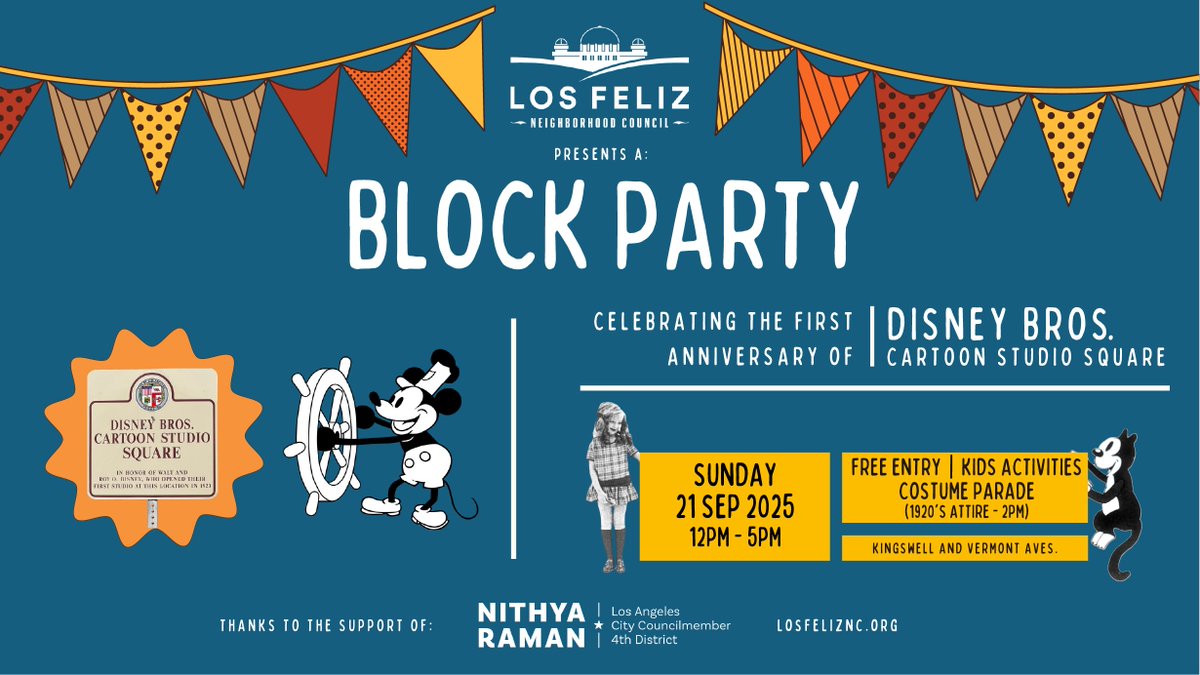 NEW: A D23 Booth will be at the Disney Bros. Cartoon Studio Square Day Block Party in Los Feliz, CA, on September 21.