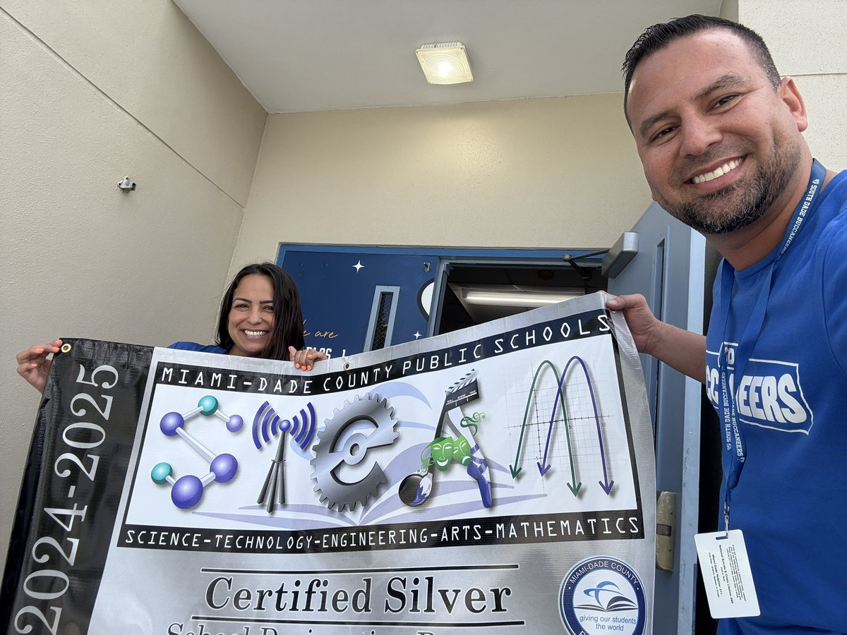 STEAMDesignated's tweet image. Congrats @SouthDadeHS on your STEAM Certified Silver Designation. 🙌🏽🙌🏽These Buccaneers are bringing the 🔥. @MDCPSSTEAM  #YourBestChoiceMDCPS #MDCPSSTEAM