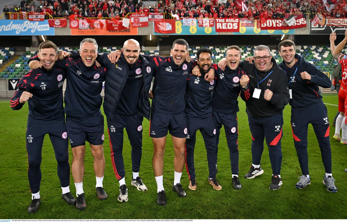 What a night, what a group of players and staff. Shelbourne Football Club making history 🔴⚪️ Conference League here we come💪🏼