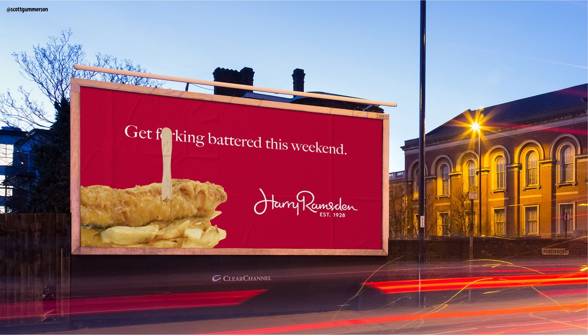 One Minute Brief of the Day: Create posters to advertise your local #ChipShops to celebrate the return of
<a href="/TheDrum/">The Drum</a>'s Chip Shop Awards!! <a href="/HarryRamsdensUK/">Harry Ramsden's</a> <a href="/OneMinuteBriefs/">One Minute Briefs ⏱️</a>