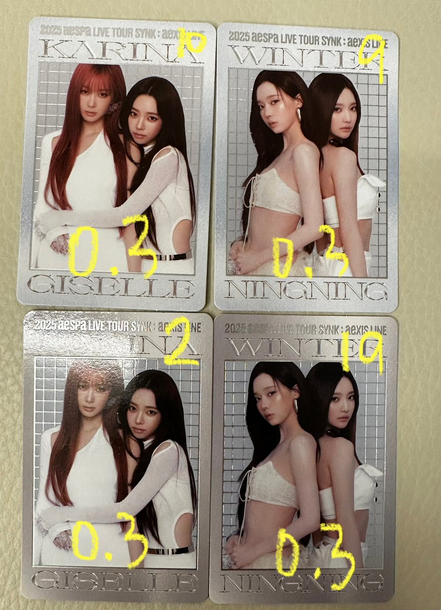 2025 aespa LIVE TOUR - SYNK : aeXIS LINE 에스파 콘서트 엠디 양도

트레카  양도합니다

open.kakao.com/o/se0rv8Jh

카리나 지젤 원터 닝닝 티셔츠 가방 스티커 키링 wts sell poca pc dirty work ningning karina winter Gisele 사운드웨이브 makestar kms vip 사쳌 사운드체크