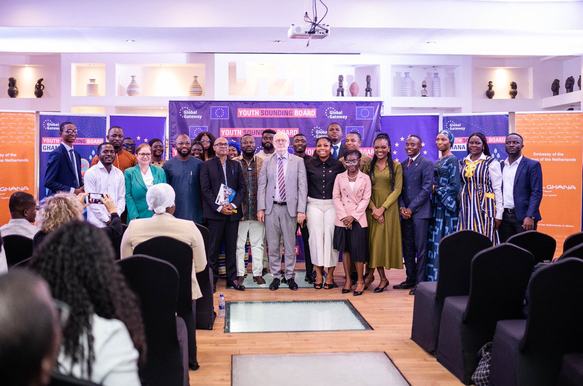 A historic moment as we officially outdoored YSB Ghana! 🎉

Together with <a href="/mydeghana/">Ministry Of Youth Development And Empowerment</a>, <a href="/nyaofficialgh/">National Youth Authority Ghana</a>, and <a href="/NLinGhana/">Netherlands Embassy in Ghana</a>, we welcomed 20 youth advocates across the country as the first Youth Sounding Board (YSB) Ghana went live!

👏 Ayeeko #YSBGhana! 🎉

#TeamEurope #GlobalGateway