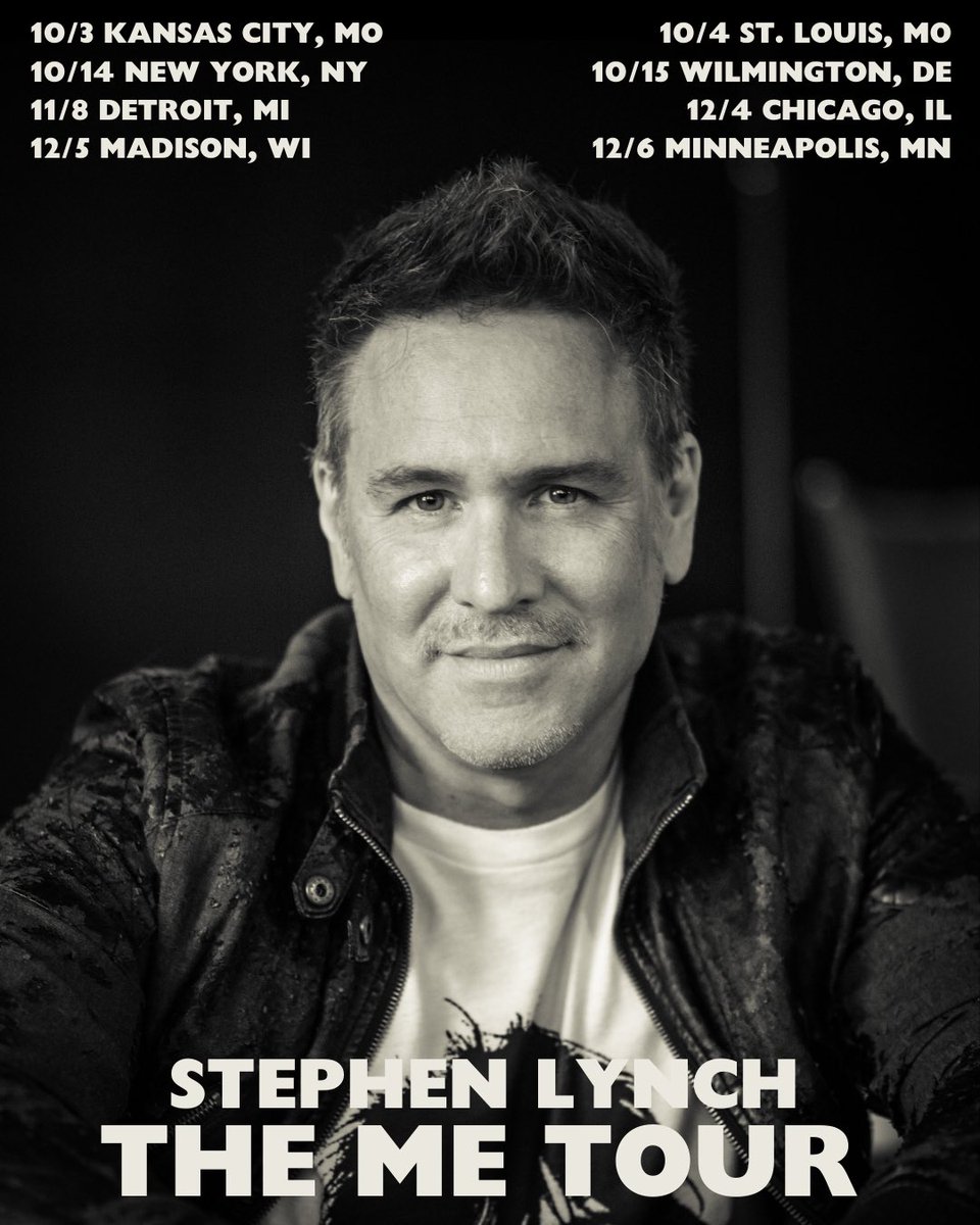 Doing some tour dates this fall/winter. New songs, new album, new Me!

ticketmaster.com/stephen-lynch-…