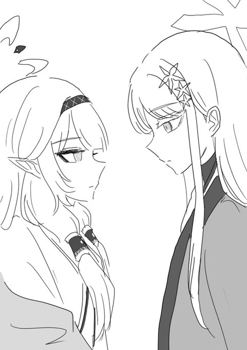 お題「お互いに「この人私に似て美人だな」って思ってるナグサとヒマリ」 