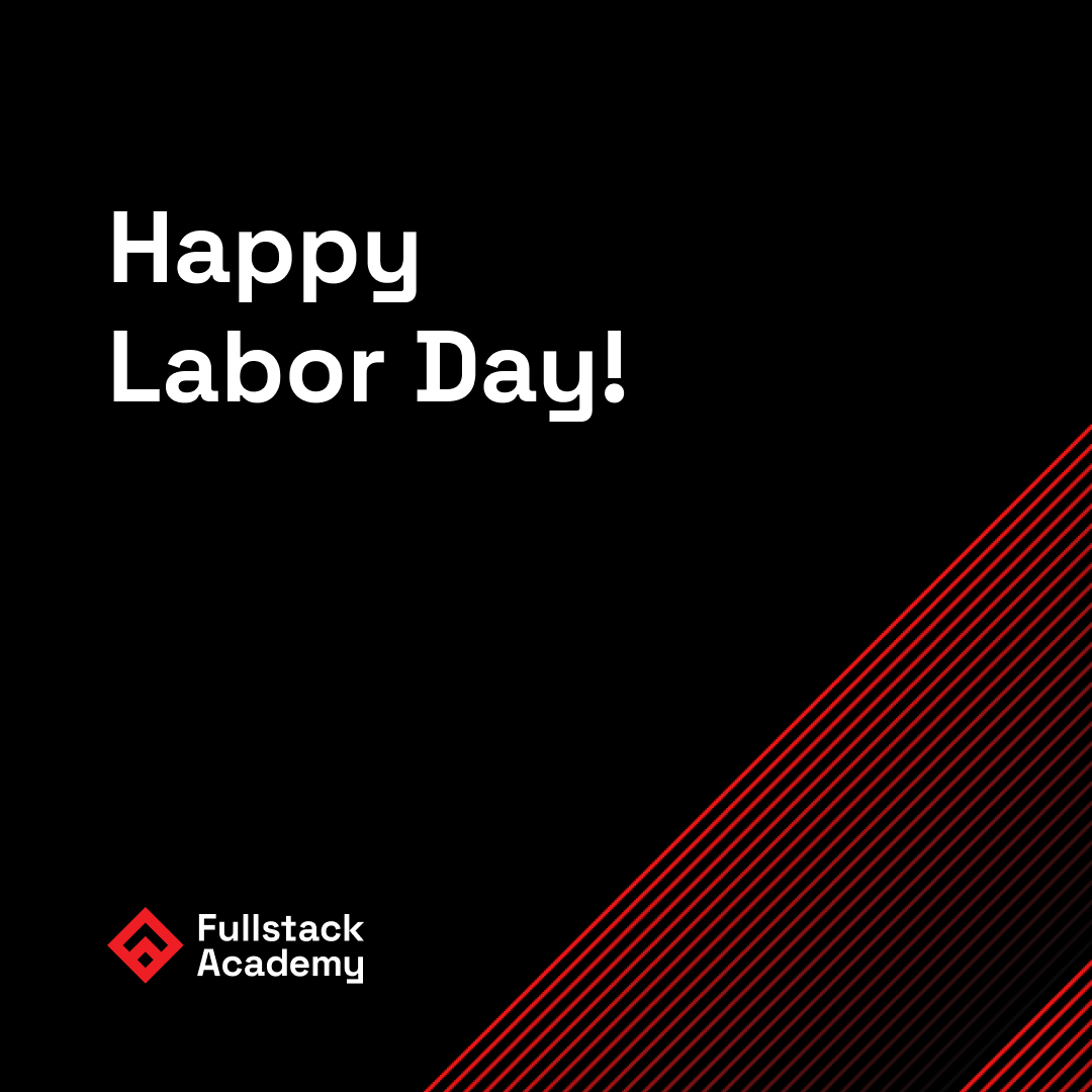 fullstack's tweet image. Happy Labor Day Weekend from all of us at #FullstackAcademy! Here's to restful days off and reinvigorating work days in the season ahead. 🍎🍏