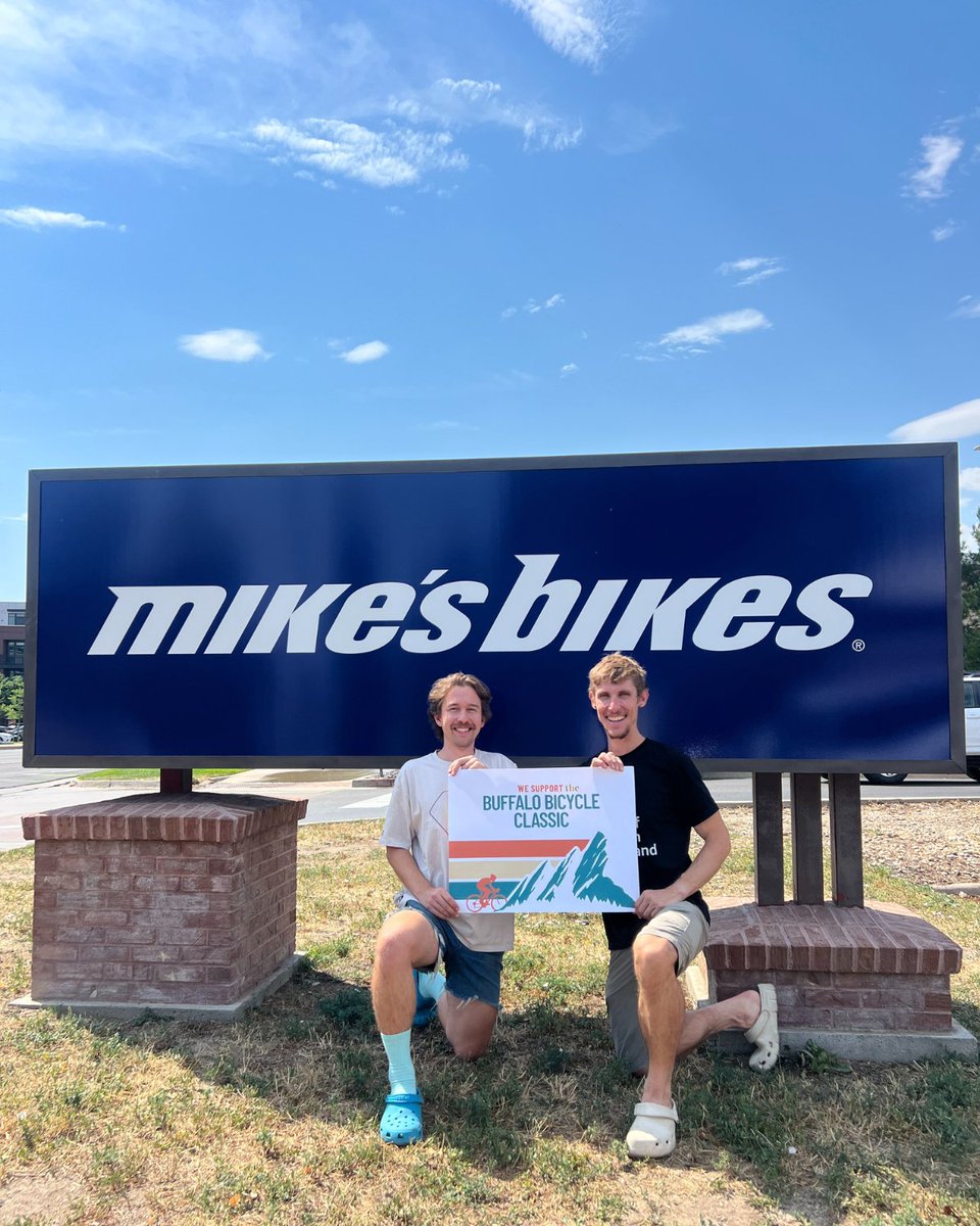 BuffBikeClassic's tweet photo. Same faces, new name! 🚴  Have you been to Mike's Bikes? 

Gear up for the Buffalo Bicycle Classic on Sunday, Sept. 7. Go register! There's still time.

#BuffEnergy #MikesBikes #BuffaloBicycleClassic @cuboulder @cuartssciences https://t.co/VB0obLjAyZ