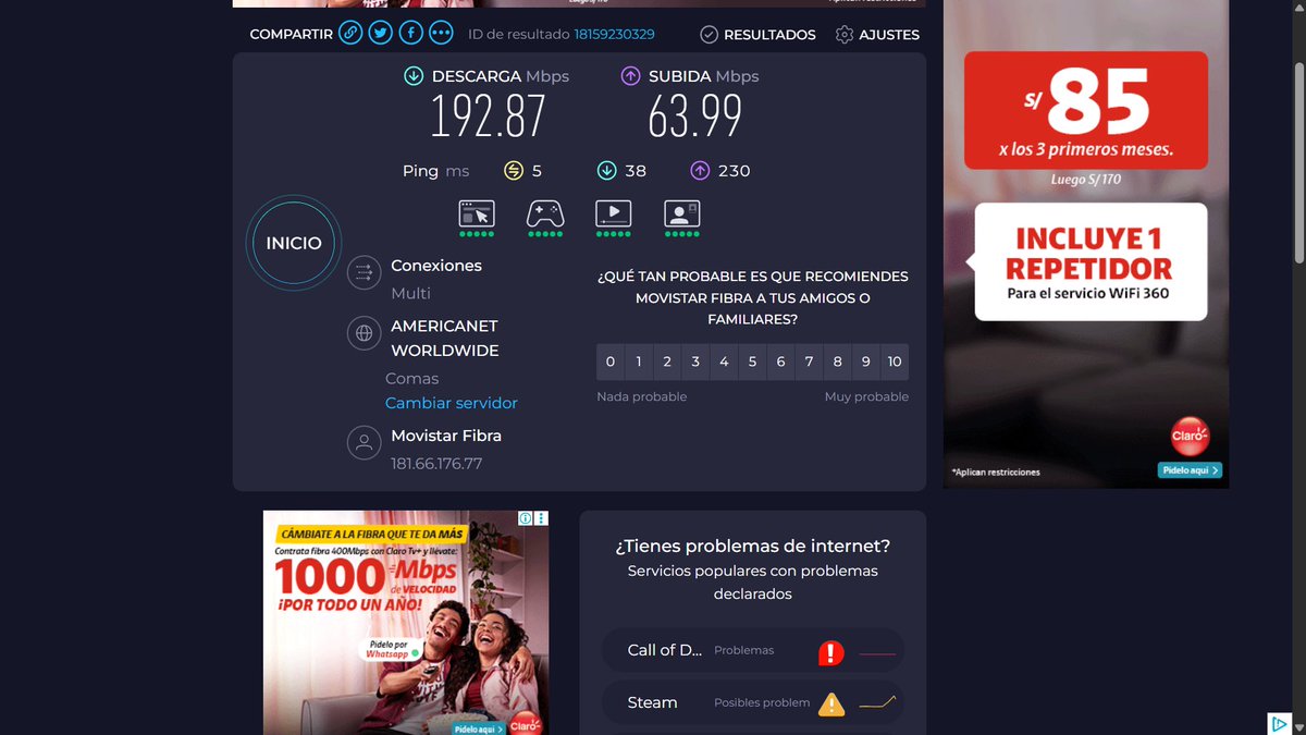 disenoydata's tweet photo. @MovistarPeru ME COBRAN POR SUPUESTAMENTE... MÁS DEL DOBLE DE VELOCIDAD!!
@OSIPTEL  @IndecopiOficial https://t.co/iZoDg0wS1O