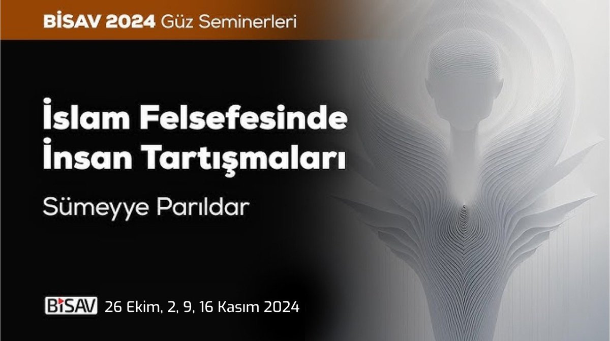 ✨ Sümeyye Parıldar'ın BİSAV 2024 Güz döneminde gerçekleştirdiği "İslam Felsefesinde İnsan Tartışmaları" başlıklı seminer dizisi BİSAV TV'de!

👉🏼 tinyurl.com/sparildar

🛎️ Yeni videolarımızdan haberdar olmak için kanalımıza abone olmayı ve bildirimleri açmayı unutmayın.