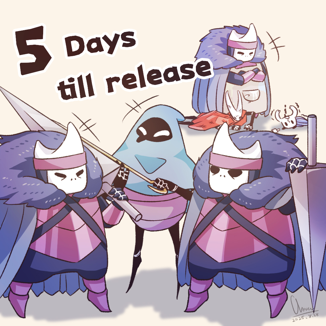 ClovergrassWang's tweet photo. 5 days :D
Really excited about what kind of needle arts the master might teach Hornet.🪡 

#HollowKnight #Silksong #HollowKnightFanArt https://t.co/GLnvyjuEJ1