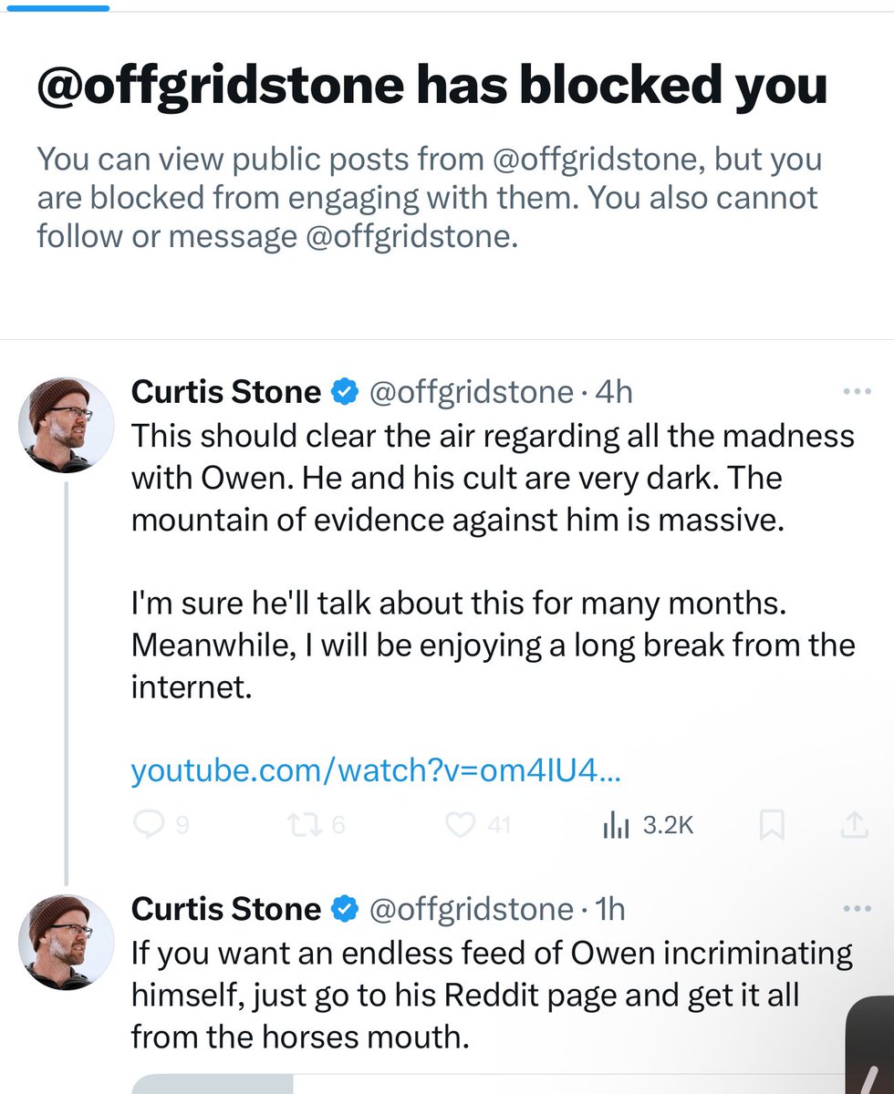 OwenBenjamin's tweet photo. Squirtus moan @offgridstone does Patrick Bateman level lies that are so easy to disprove it’s actually fascinating. He also announced a few days ago he was leaving the internet and is back to obsessing and lying about me. I wouldn’t point this out if it wasn’t for the fact he’s kind of a known guy in the homoerotic fear based micro ween clout chasing world. 
As we speak there’s a masonry and a wood carving workshop happening on the claimed land scam. Which to squirtus makes him even more convinced it’s a scam. I’ve never seen a podcaster provide more value for 400 dollars in the history of the internet