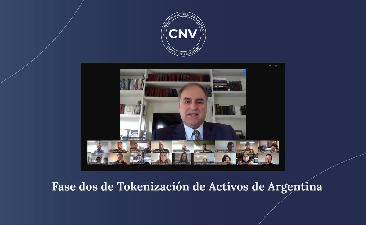CNV Argentina (@cnvargentina) on Twitter photo En el día de la fecha, se realizó un encuentro virtual titulado “Fase dos de Tokenización de Activos de Argentina”, organizado por la <a href="/CamaraFintechAr/">Cámara Argentina Fintech</a> , en el cual expuso el presidente de la <a href="/CNVArgentina/">CNV Argentina</a> , Roberto E. Silva.
El eje de la ponencia fue la ampliación del Régimen de En el día de la fecha, se realizó un encuentro virtual titulado “Fase dos de Tokenización de Activos de Argentina”, organizado por la <a href="/CamaraFintechAr/">Cámara Argentina Fintech</a> , en el cual expuso el presidente de la <a href="/CNVArgentina/">CNV Argentina</a> , Roberto E. Silva.
El eje de la ponencia fue la ampliación del Régimen de