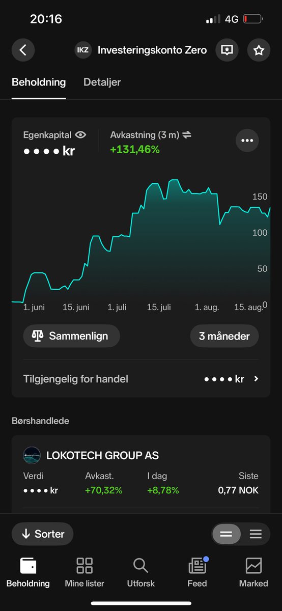 Camillaviking's tweet photo. Ganske fornøyd med avkastningen på IKZ kontoen de siste 3 månedene 😍 https://t.co/JCyLllFxRP