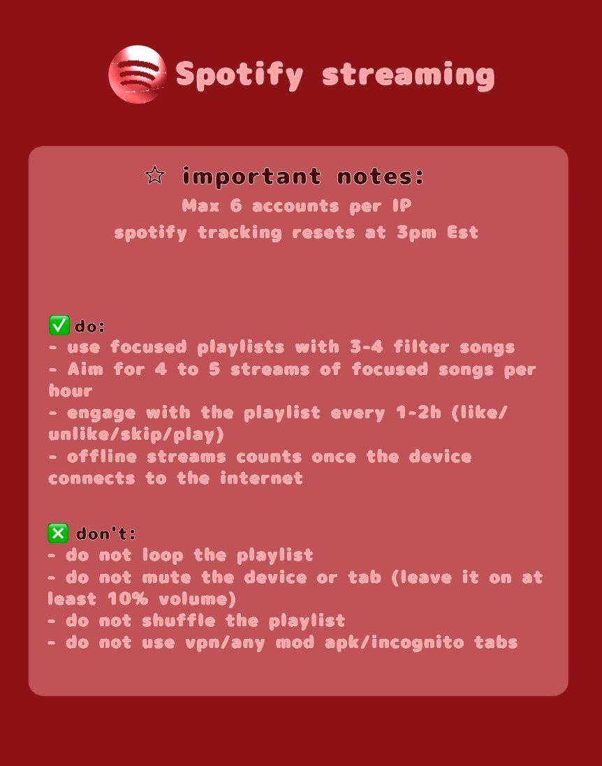 GIRLSET_UPDATES's tweet photo. [ Spotify &amp; Youtube Streaming Guide ]

Hello Cupids, I created a quick reminder on how to stream properly on Spotify and Youtube. You can read it below. 

GIRLSET COMMAS OUT NOW
#ReadyGIRLSETgo
#GIRLSET #COMMAS @GIRLSETofficial https://t.co/cmtz6tqDjv