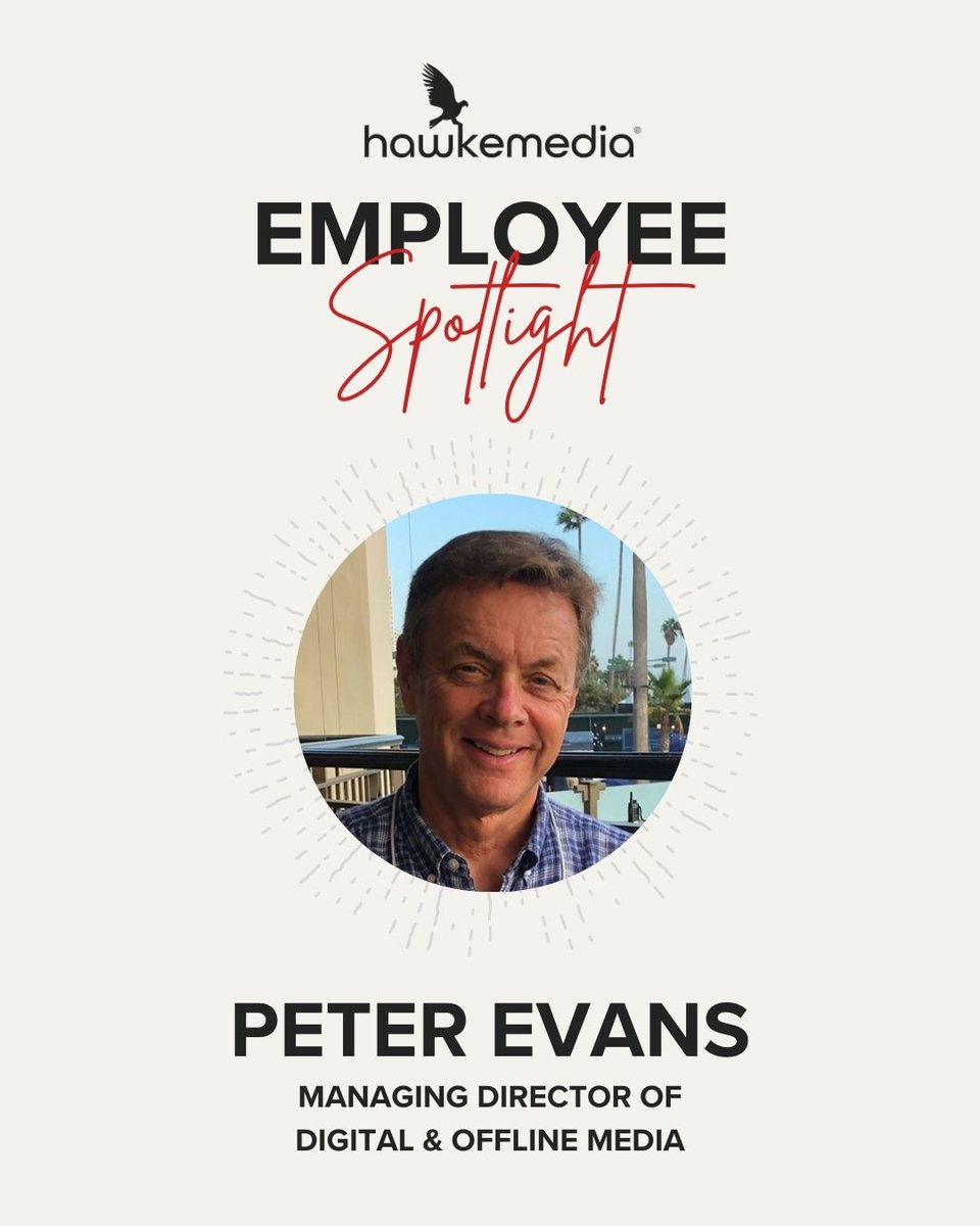 🌟 Employee Spotlight: Peter Evans 🌟

For over 9 years, Peter has been one of the engines that keep Hawke running at full speed. As our Managing Director of Digital and Offline Media, he’s the guy who makes sure every piece of work is executed at the highest caliber and