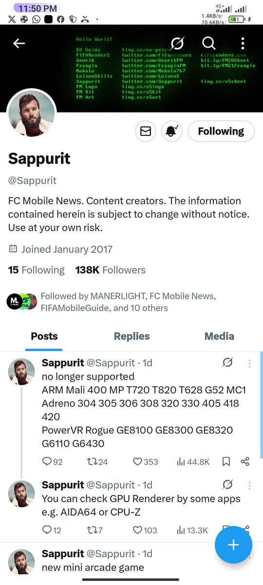 iamrohitmitra's tweet photo. @AkanurMd @fcmobileenews Your GPU no longer supported https://t.co/K7f8dtIBs1