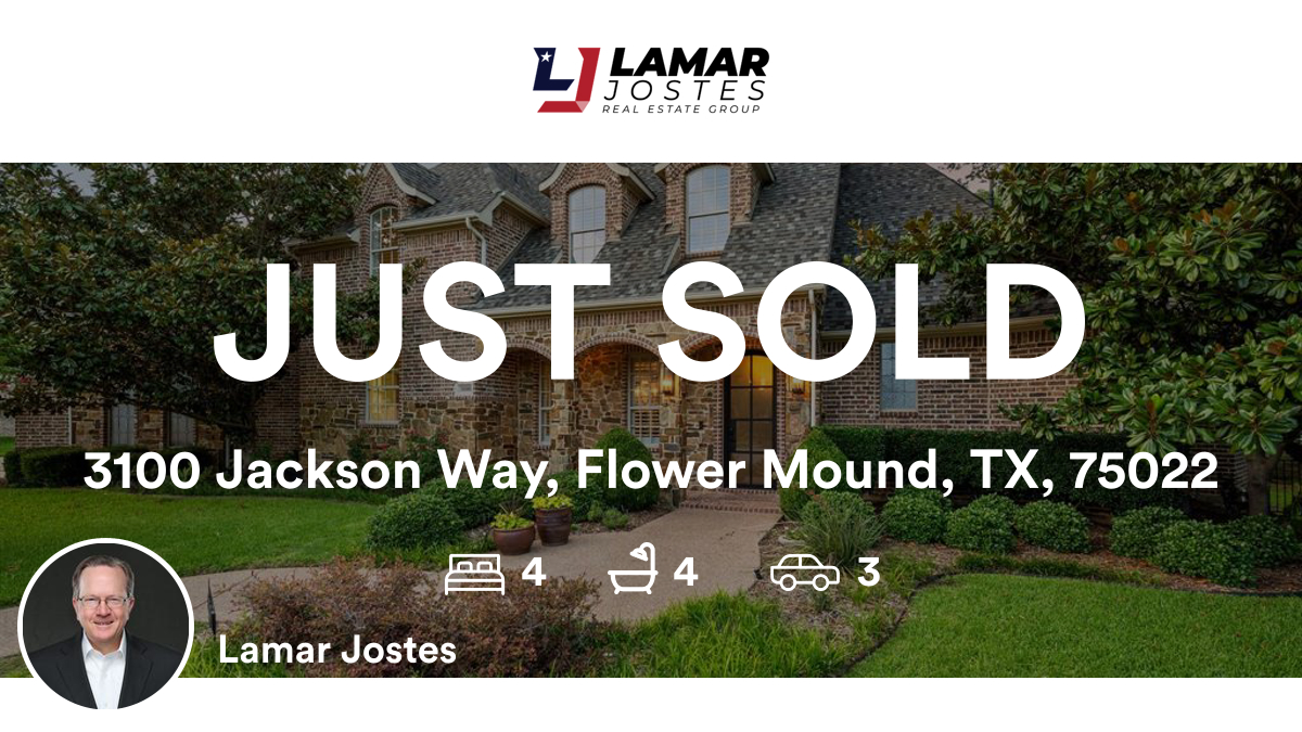 LamarJostes's tweet photo. 🛌 4 🛀 4 🚘 3
📍 3100 Jackson Way, Flower Mound, TX, 75022

My latest sale on RateMyAgent.
Texas Real Estate Commission 0393986
https://t.co/nEYfUxcArP

...
#exprealty
#dfwrealestate
#dfwrealtor
#dfwhomesforsale
#dallasrealestate
#dallashomesforsale... https://t.co/fDbbrUDSEn