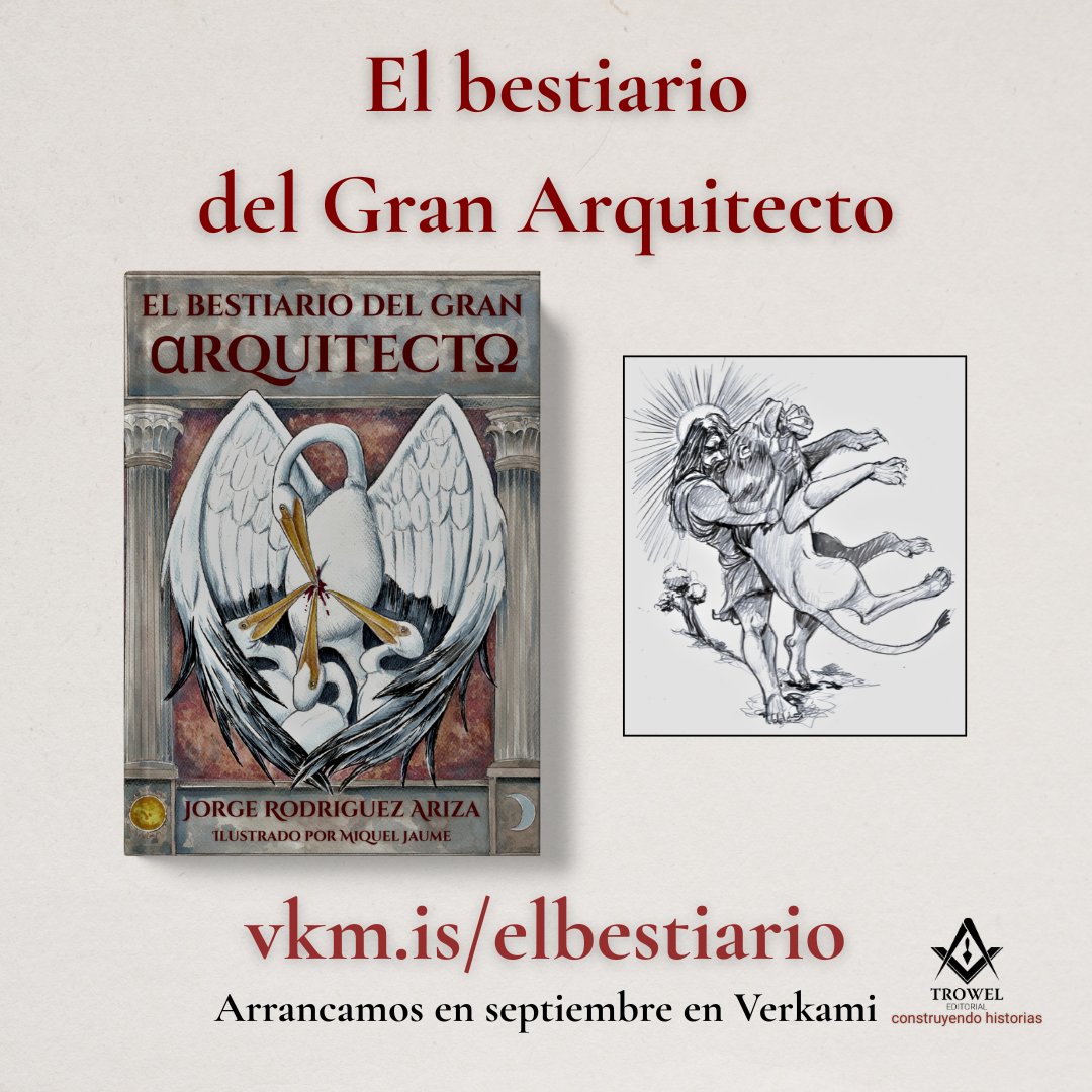 Nuevo proyecto: El Bestiario del Gran Arquitecto, ensayo ilustrado de Jorge R. Ariza.

Lanzamos en septiembre. Síguenos en Verkami:

vkm.is/elbestiario

⚡Early-bird: 100 primeros (48h) con precio especial.
#elbestiariodelgranarquitecto #simbolismo #masoneria
