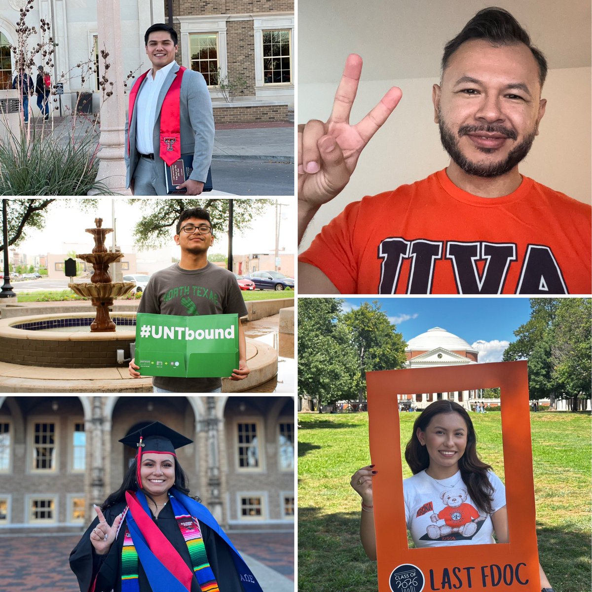 Success can look a million different ways. But college undoubtedly transformed the trajectory of my immigrant family. Proud of being a <a href="/UofDallas/">University of Dallas</a> alumn &amp; proud of my nieces/nephews for continuing the family legacy at <a href="/UNTsocial/">University of North Texas</a> <a href="/TexasTech/">Texas Tech University</a> <a href="/UVA/">UVA</a> ! #CollegeColorsDay #firstgen