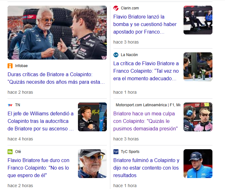 FernandoSvaluto's tweet image. No pasa en ningún otro país del mundo que los medios importantes quieran destruir a su propio piloto. Intencionadamente. Ante el mejor viernes de Franco, siendo P9 con un auto que sigue siendo horrible, ya no pueden titular "Colapinto otra vez último"; entonces eligen darle la…