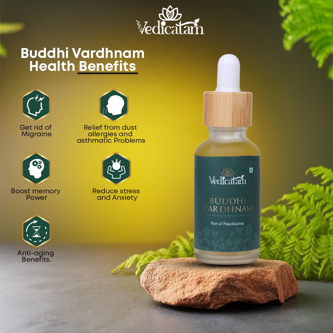 vedicatam's tweet image. Vedicatam Buddhi Vardhnam (Panchgavya) is a part of Panchkarma and This is super powerful Ayurvedic solution of 
😨 Migraine
😬 Stress
😲 Anxiety
😇 Memory Booster

To Buy Now Visit
🌐vedicatam.com
🛒available on Amazon and Flipkart

#vedicatam #budhivardhnam #migrane