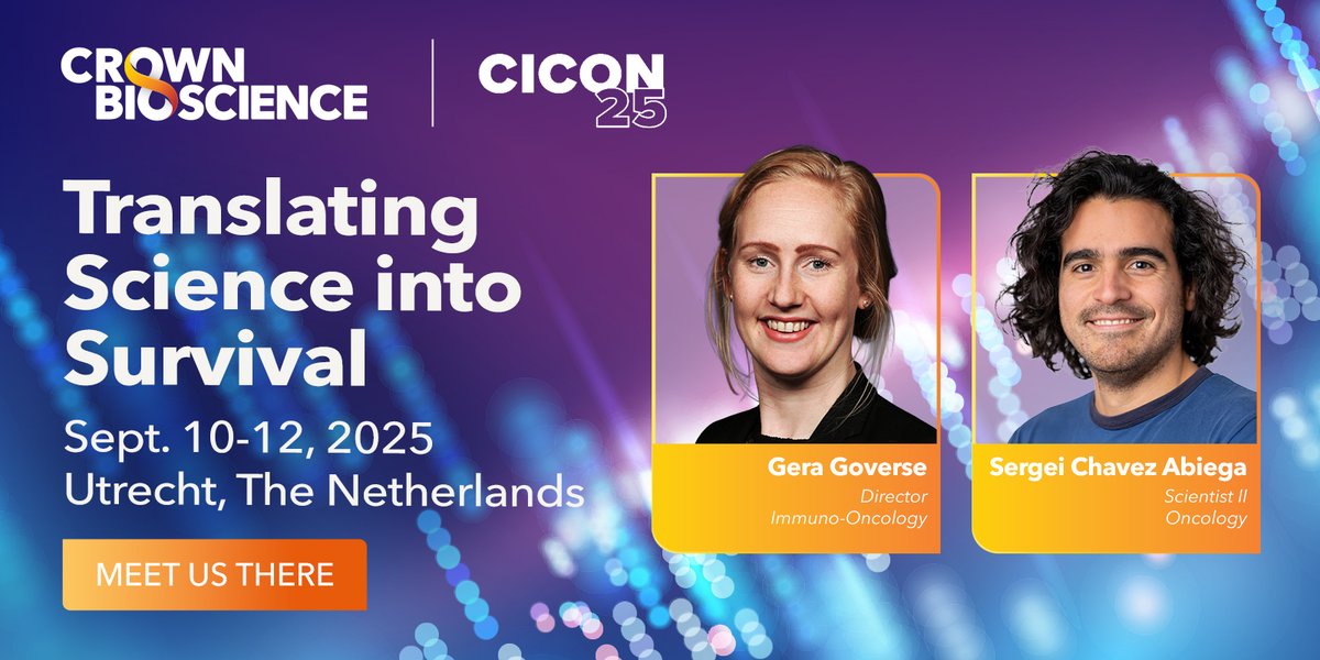 Join us at #CICON25 from September 10-12, 2025 in The Netherlands. View our 2 new scientific posters, featuring some of our latest research in the dynamic field of cancer immunotherapy. 

Meet our colleagues at the event to discuss your research needs. hubs.la/Q03GbLLv0