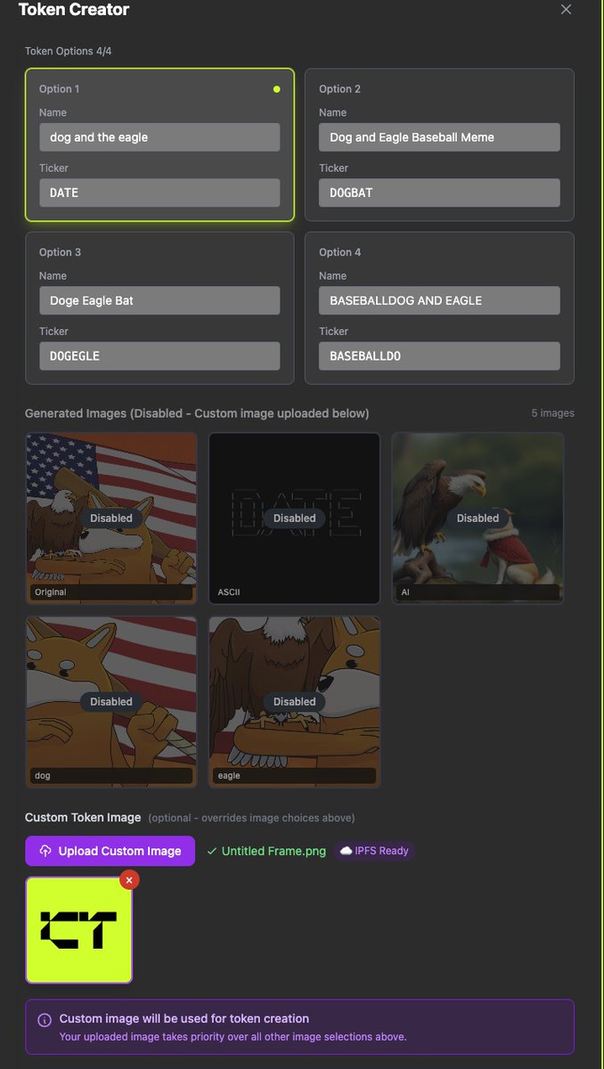 custom_tek's tweet image. don&apos;t like the images generated? no problem. 

custom tek has custom image upload, completely custom btw.