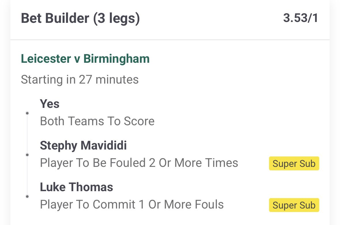 DanThompsonTips's tweet image. 3 Friday night Bet Builder stabs 🎯

#lcfc #bcfc