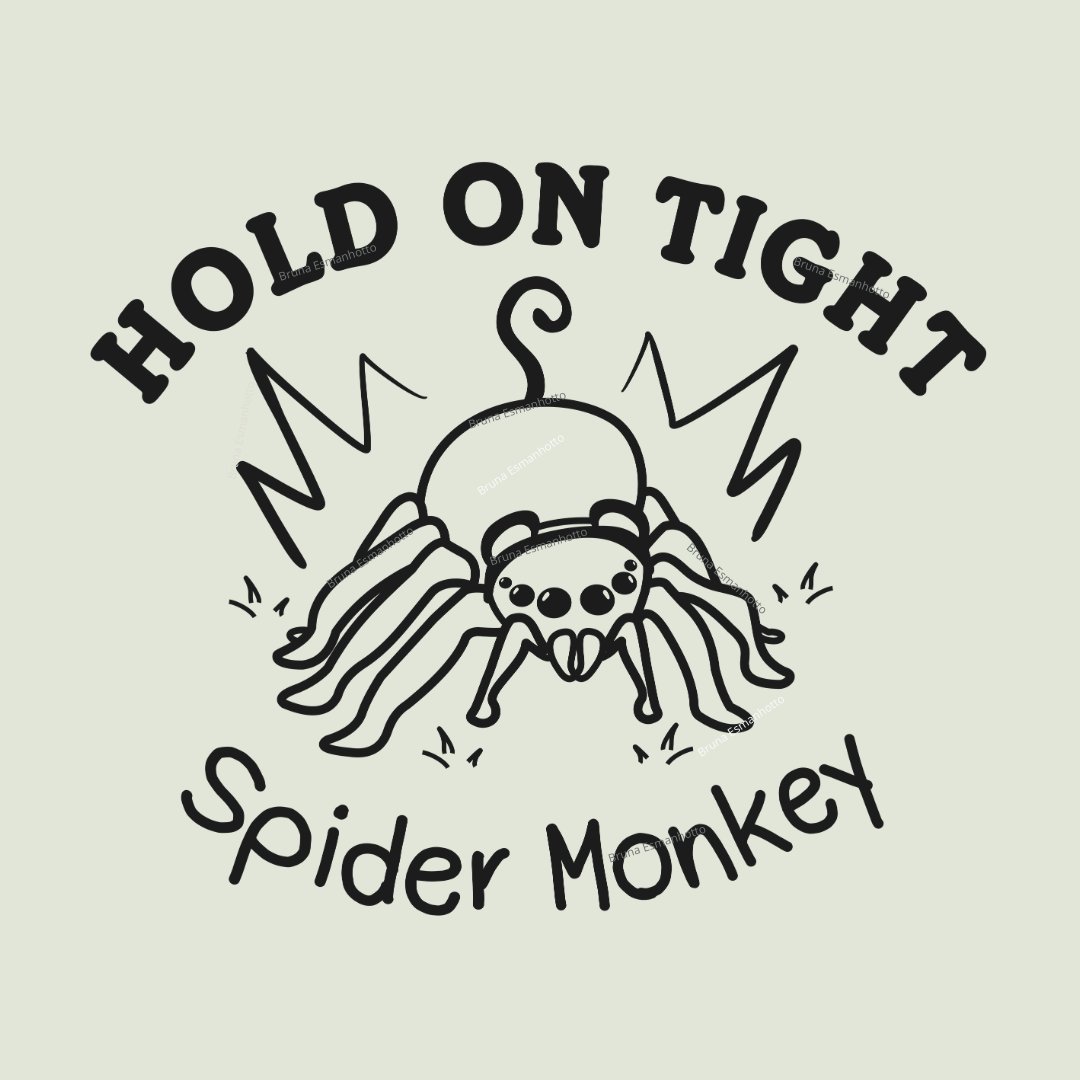 Brunae_art's tweet photo. Spider monkey line in Twilight 🕷���🐵Check out my 'Hold on tight, spider monkey' design on TeePublic! https://t.co/fBPn8HiyXO https://t.co/zEYHkyCkfj