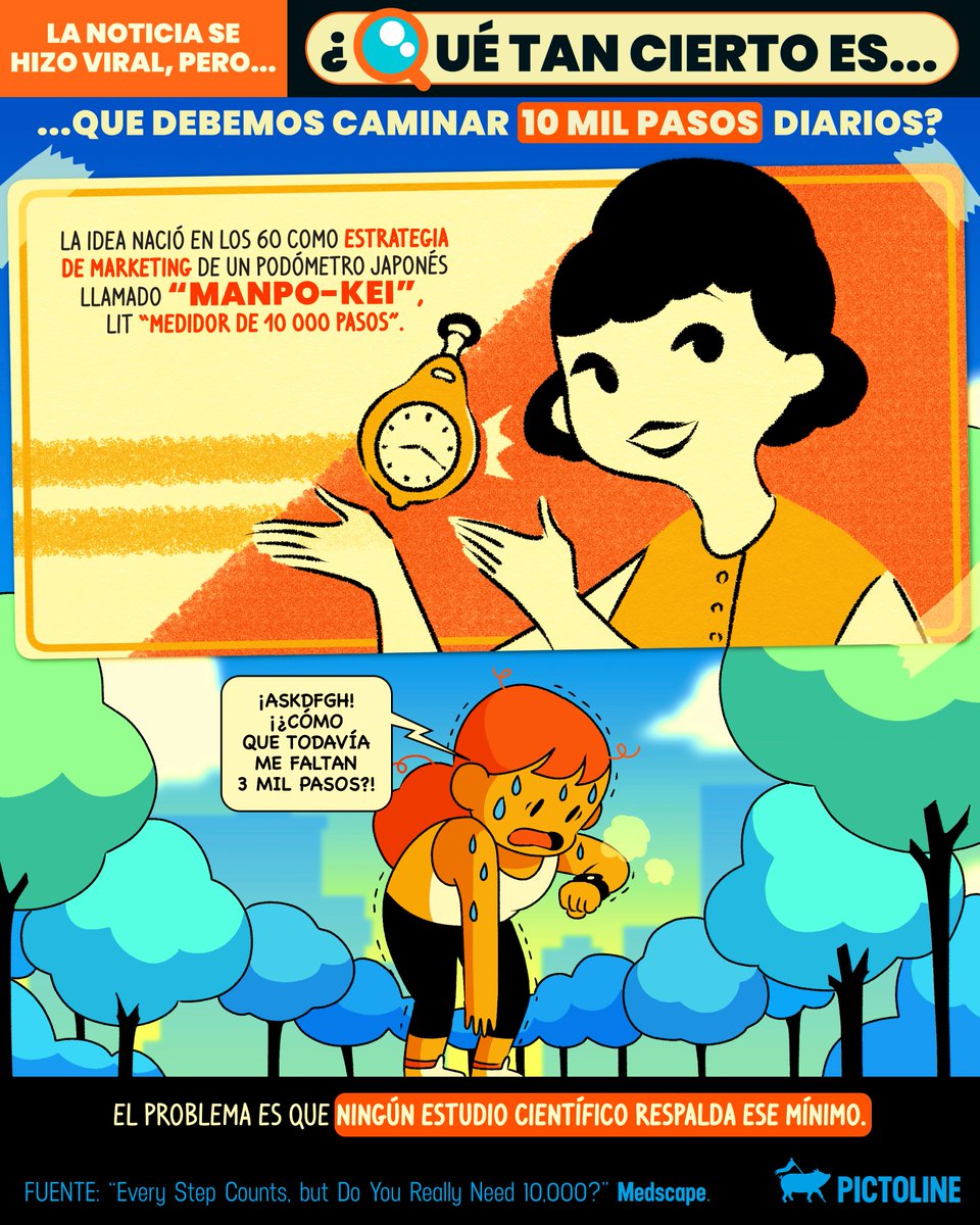pictoline's tweet image. 😥 Mentiras de ayer y hoy presenta: el mito de los 10 mil pasos diarios 😮

#mitos #caminar #salud #sedentarismo #fitness #ejercicio #ciencia #marketing #cultura #sociedad #pictoline