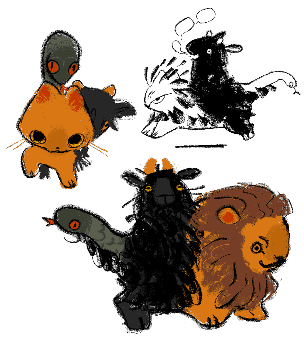 FleshAtronach's tweet photo. more  chimera scribbles https://t.co/StDzfOivfY