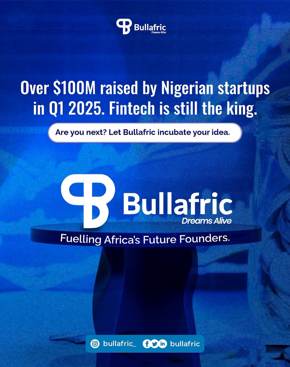 bullafric's tweet photo. In Q1 2025, Nigerian startups pulled in $100M+, with fintech leading the charge.

Highlights:
📌 LemFi – $53M for global payments
📌 Moniepoint – $10M from Visa
📌 Raenest – $11M for cross-border payments
📌 Clean energy (SunFi, Rivy) &amp; HR tech (SeamlessHR) also made waves. https://t.co/bvhnabNPva