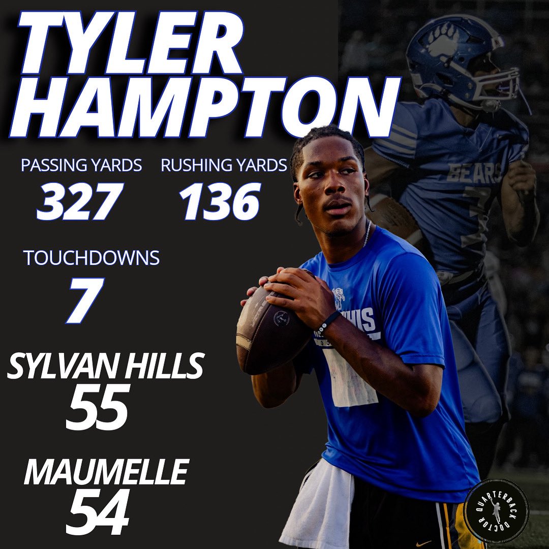 Went fed 🫡

Hot start to the season for Sylvan Hills senior quarterback <a href="/Tyler_11Hampton/">Tyler Hampton</a>